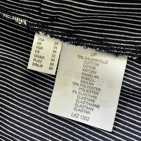 Cotton Blend Blazer Women’s 20 Embellished Striped Jacket Military Classic Blue - Picture 9 of 17